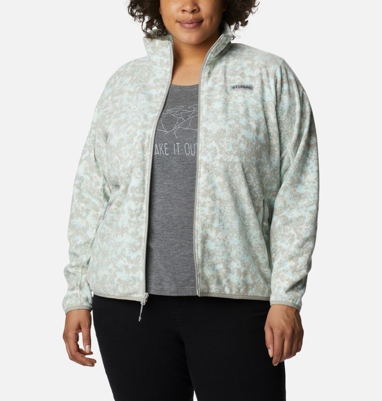 Women's Ali Peak Full Zip Fleece Jacket - Plus Size, Color: Chalk Dotty Disguise, image 6