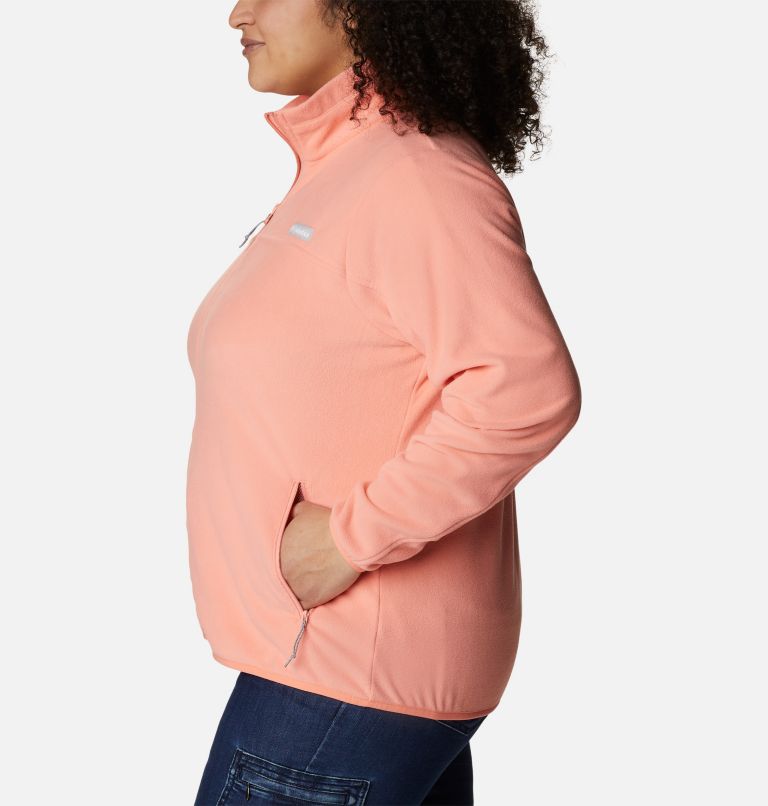 Thumbnail: Women's Ali Peak Full Zip Fleece Jacket - Plus Size, Color: Coral Reef, image 3