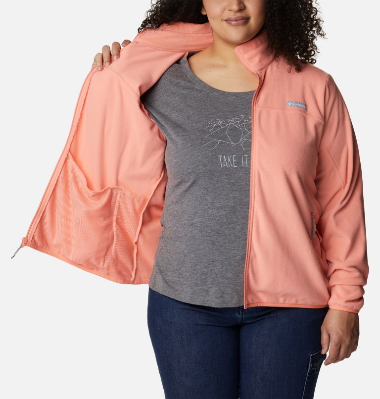 Women's Ali Peak Full Zip Fleece Jacket - Plus Size, Color: Coral Reef, image 5