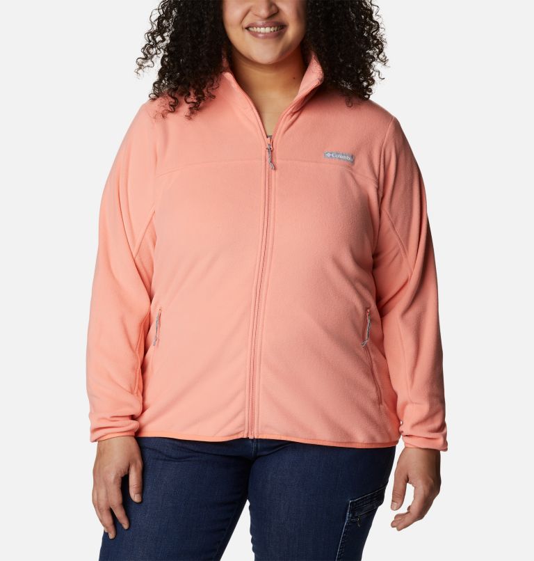 Women's Ali Peak Full Zip Fleece Jacket - Plus Size, Color: Coral Reef, image 1