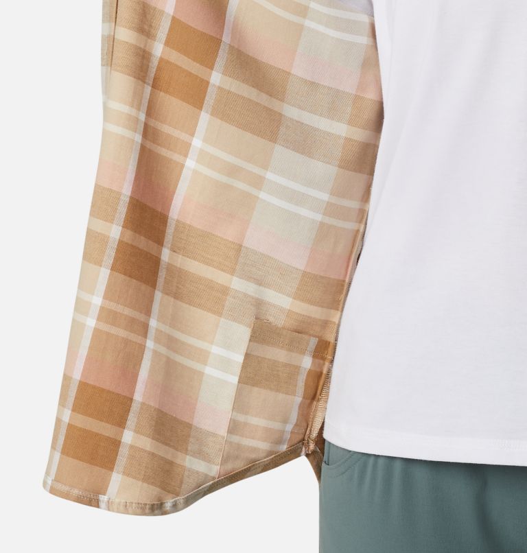 Thumbnail: Chemise extensible à manches longues Anytime Casual Femme, Color: Ancient Fossil Madras, image 5