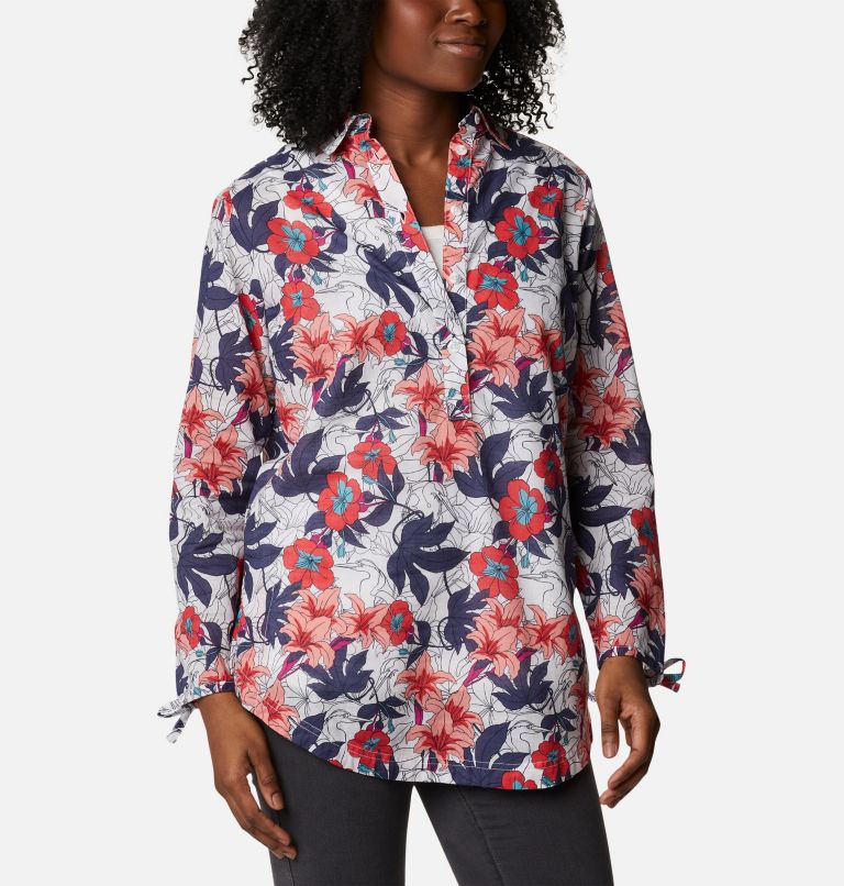 Women's Camp Henry II Tunic, Color: White Lakeshore Floral Multi, image 5