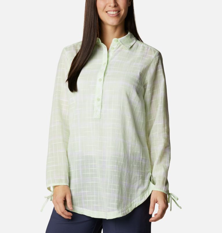 Women's Camp Henry II Tunic, Color: Light Lime To Dye For Print, image 1