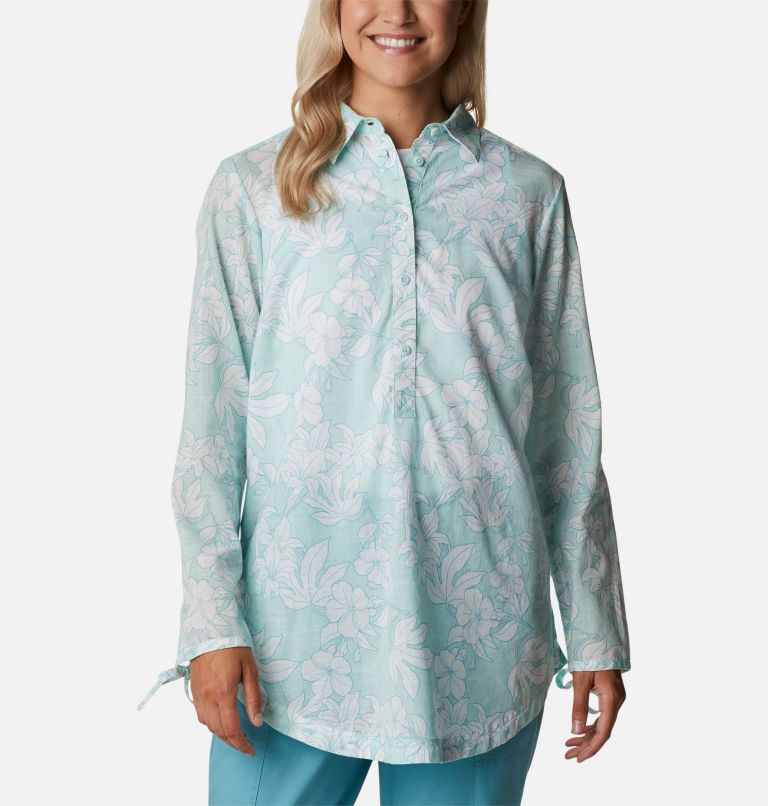 Thumbnail: Women's Camp Henry II Tunic, Color: Icy Morn Lakeshore Floral, image 1