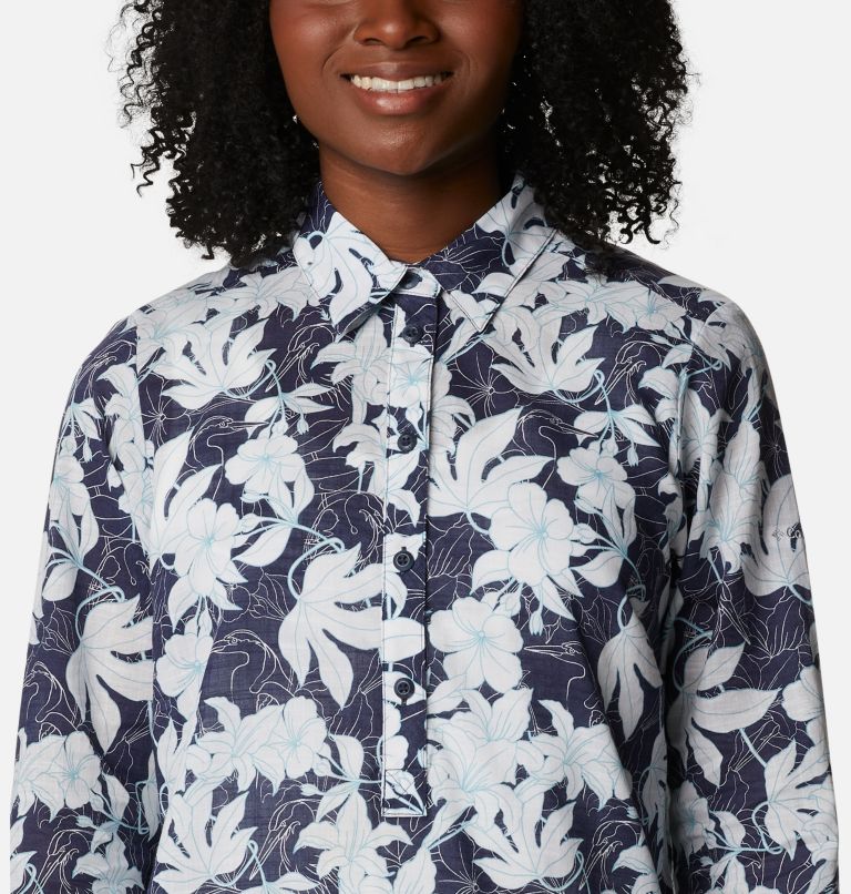 Women's Camp Henry II Tunic, Color: Nocturnal Lakeshore Floral, image 4