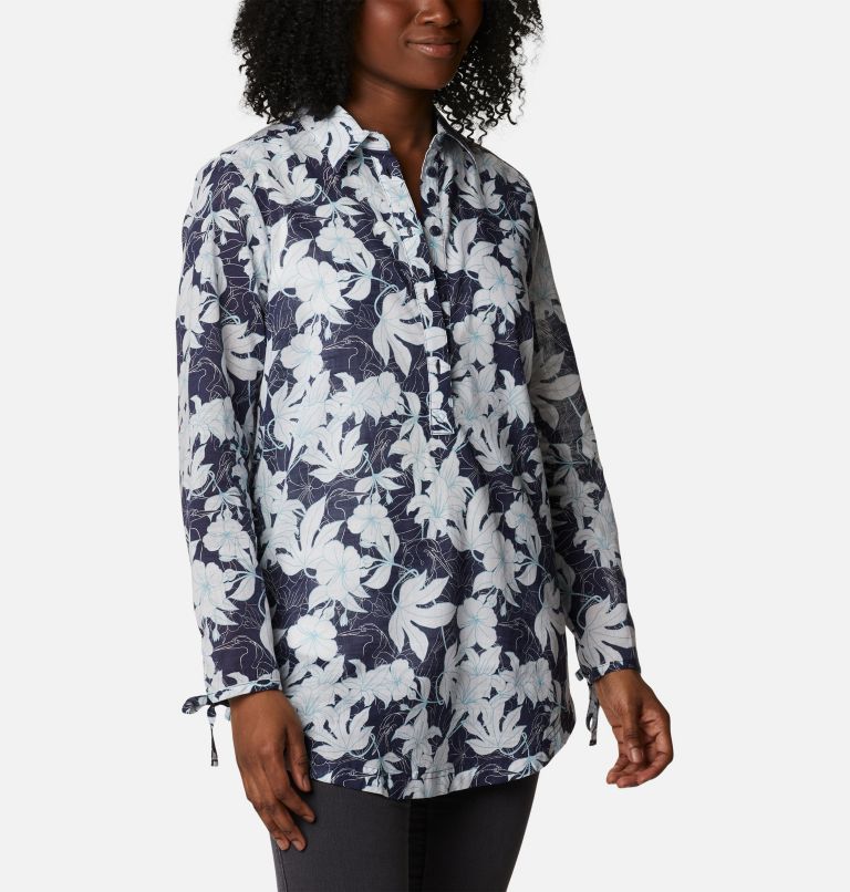 Thumbnail: Women's Camp Henry II Tunic, Color: Nocturnal Lakeshore Floral, image 5