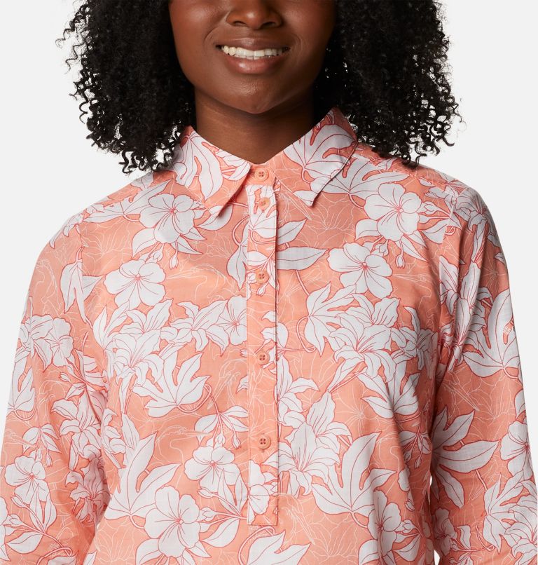 Women's Camp Henry II Tunic, Color: Coral Reef Lakeshore Floral, image 4