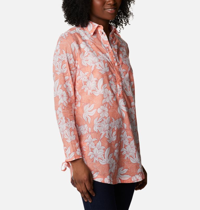Women's Camp Henry II Tunic, Color: Coral Reef Lakeshore Floral, image 5