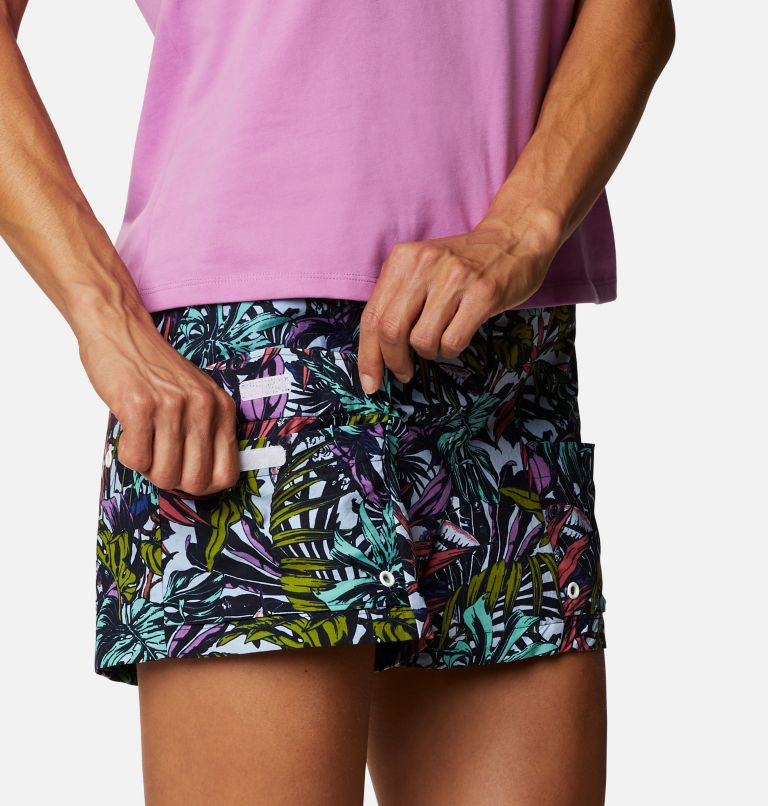 Women's Summerdry Cargo Shorts, Color: White Toucanical Multi Print, image 5
