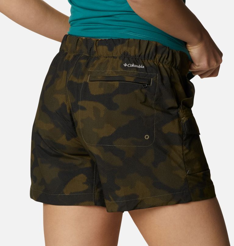 Women's Summerdry Cargo Shorts, Color: Stone Green Spotted Camo, image 5