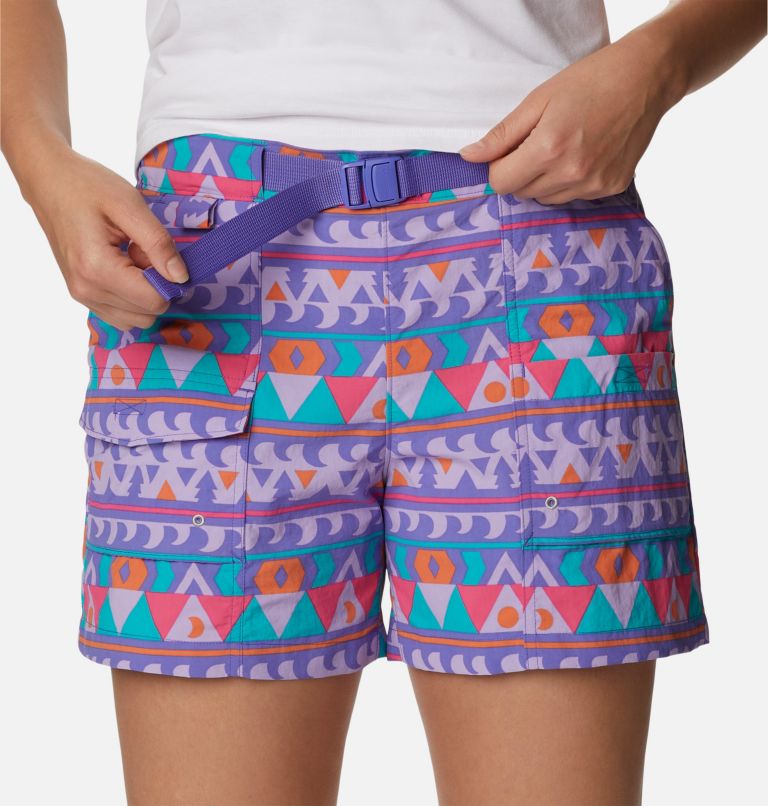 Women's Summerdry Cargo Shorts, Color: Purple Lotus, Camp Blanket, image 4