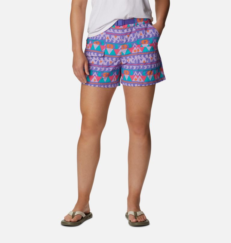 Women's Summerdry Cargo Shorts, Color: Purple Lotus, Camp Blanket, image 1