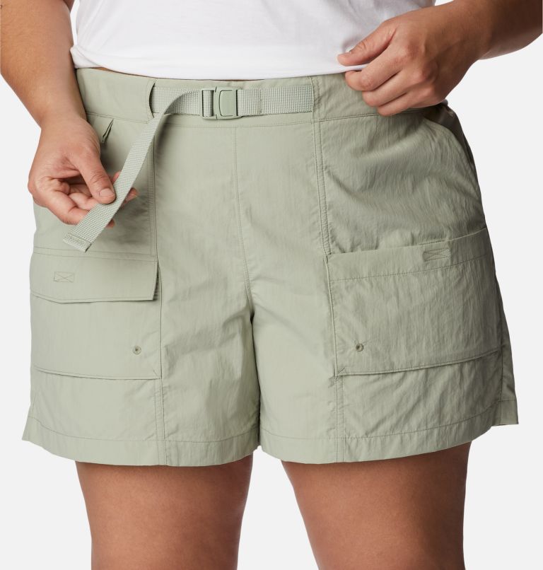 Thumbnail: Women's Summerdry Cargo Shorts - Plus Size, Color: Safari, image 4