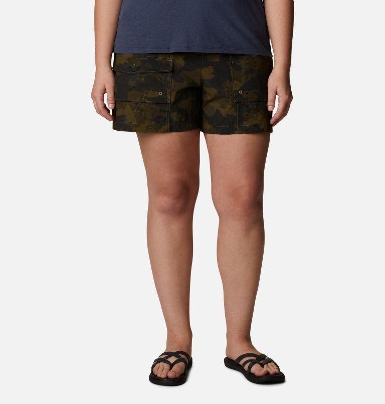 Short cargo Summerdry pour femme - Grandes tailles, Color: Stone Green Spotted Camo, image 1