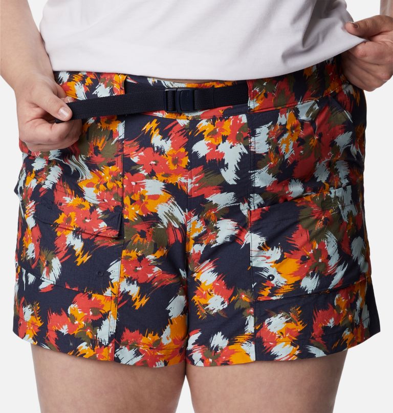 Women's Summerdry Cargo Shorts - Plus Size, Color: Nocturnal Typhoon Blooms Multi, image 4