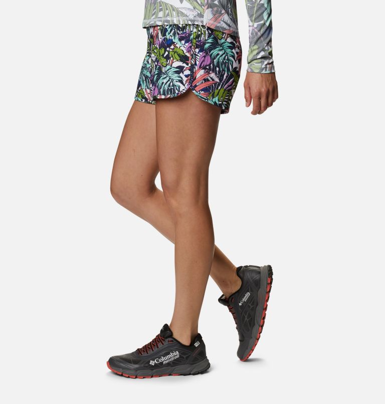 Women's Pleasant Creek Stretch Shorts, Color: White, Toucanical Multi Print, image 3