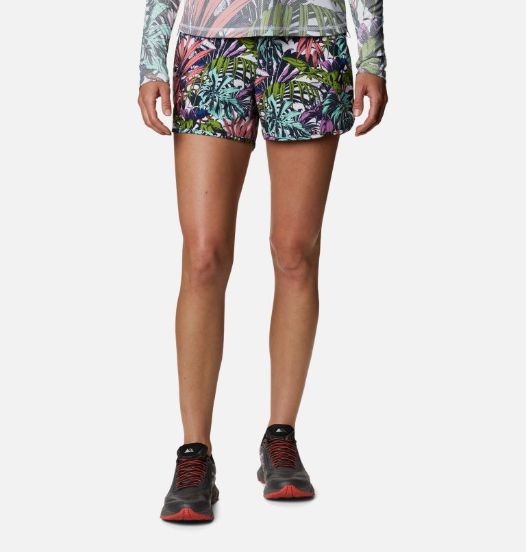 Women's Pleasant Creek Stretch Shorts, Color: White, Toucanical Multi Print, image 1