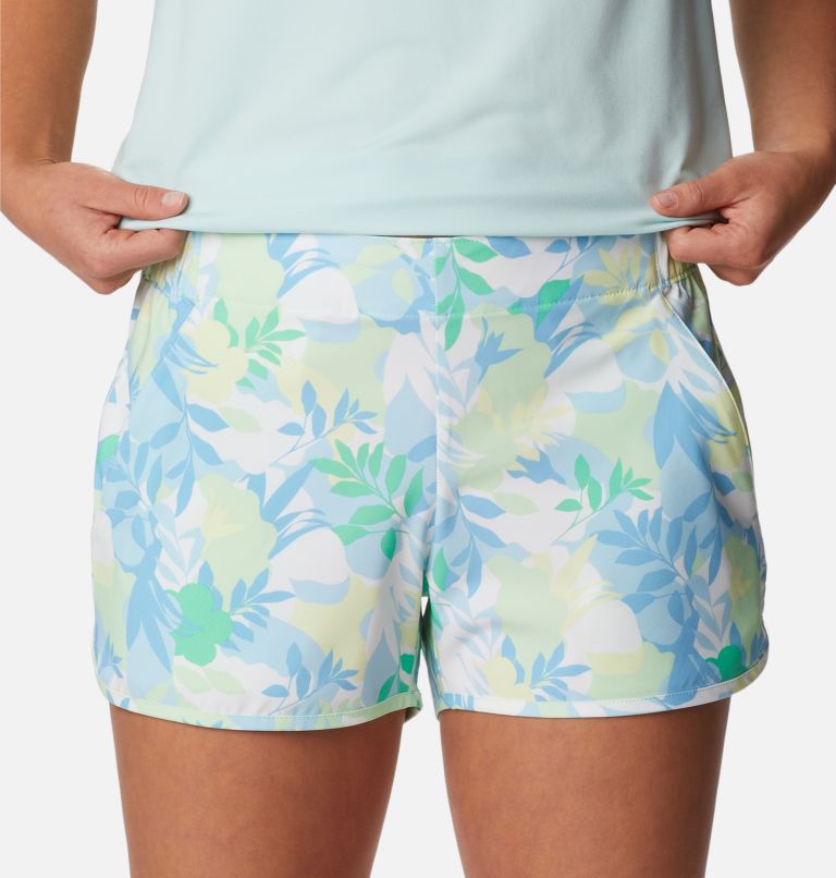 Women's Pleasant Creek Stretch Shorts, Color: Key West, Floriated, image 4