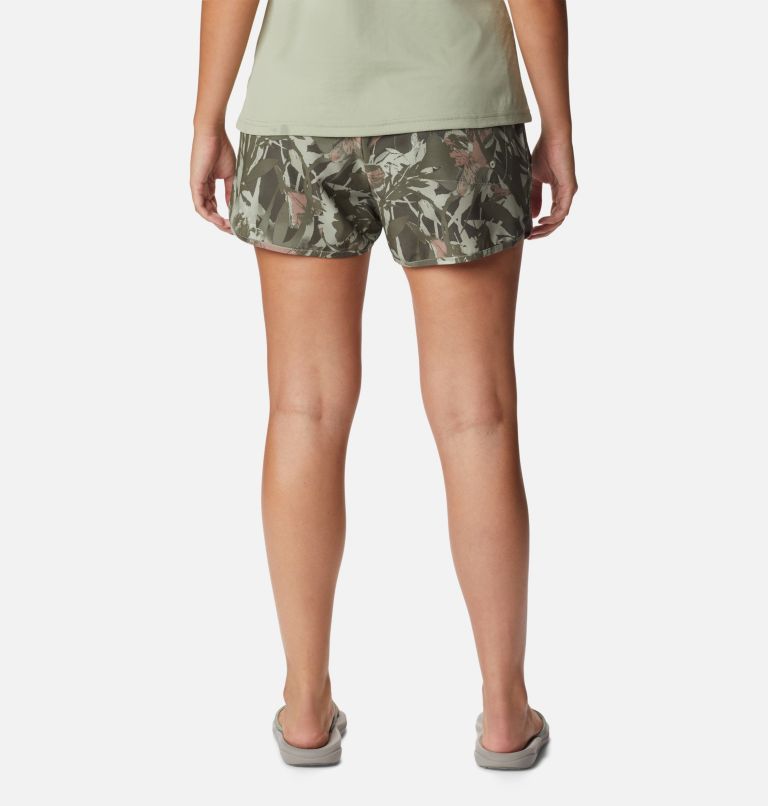 Thumbnail: Women's Pleasant Creek Stretch Shorts, Color: Stone Green, Floriculture, image 2