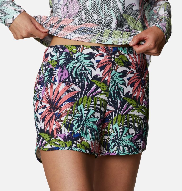 Women's Pleasant Creek Boardshorts, Color: White, Toucanical Multi Print, image 4