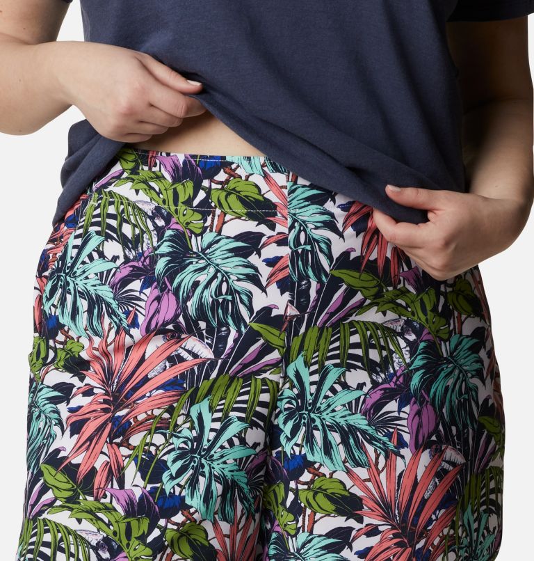 Women's Pleasant Creek Stretch Shorts - Plus Size, Color: White, Toucanical Multi Print, image 4