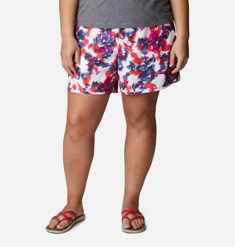 Women's Pleasant Creek Stretch Shorts - Plus Size, Color: White Typhoon Blooms Multi, image 1