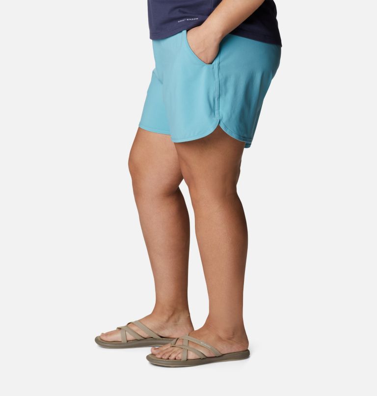 Thumbnail: Women's Pleasant Creek Stretch Shorts - Plus Size, Color: Sea Wave, image 3