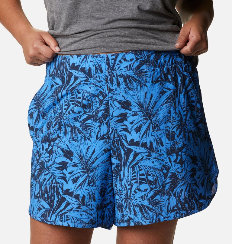 Women's Pleasant Creek Stretch Shorts - Plus Size, Color: Harbor Blue Toucanical Tonal Print, image 4