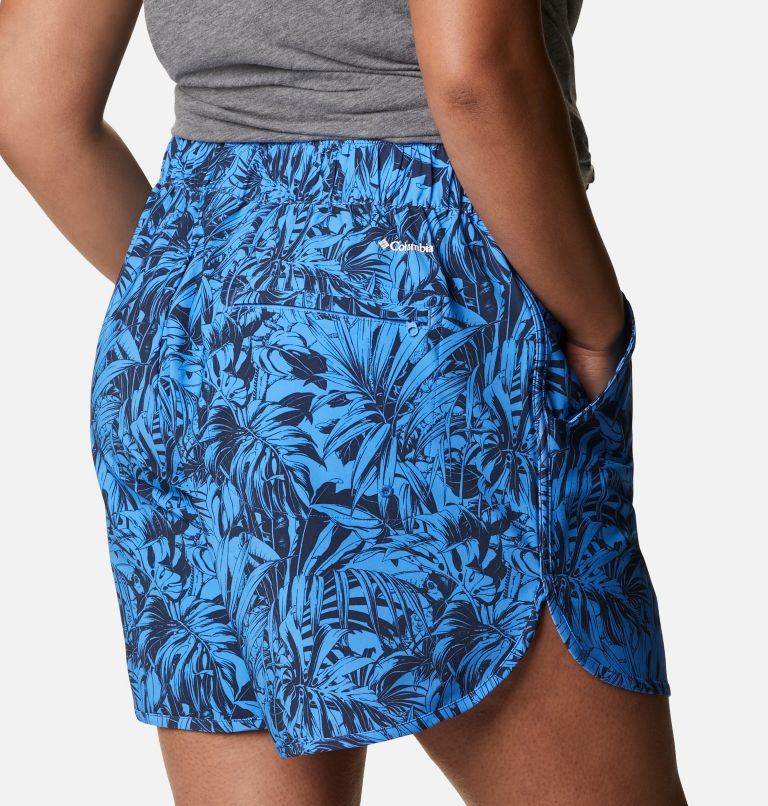 Women's Pleasant Creek Stretch Shorts - Plus Size, Color: Harbor Blue Toucanical Tonal Print, image 5