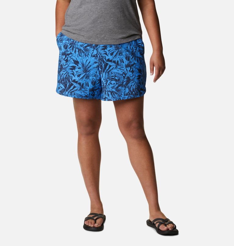 Women's Pleasant Creek Stretch Shorts - Plus Size, Color: Harbor Blue Toucanical Tonal Print, image 1