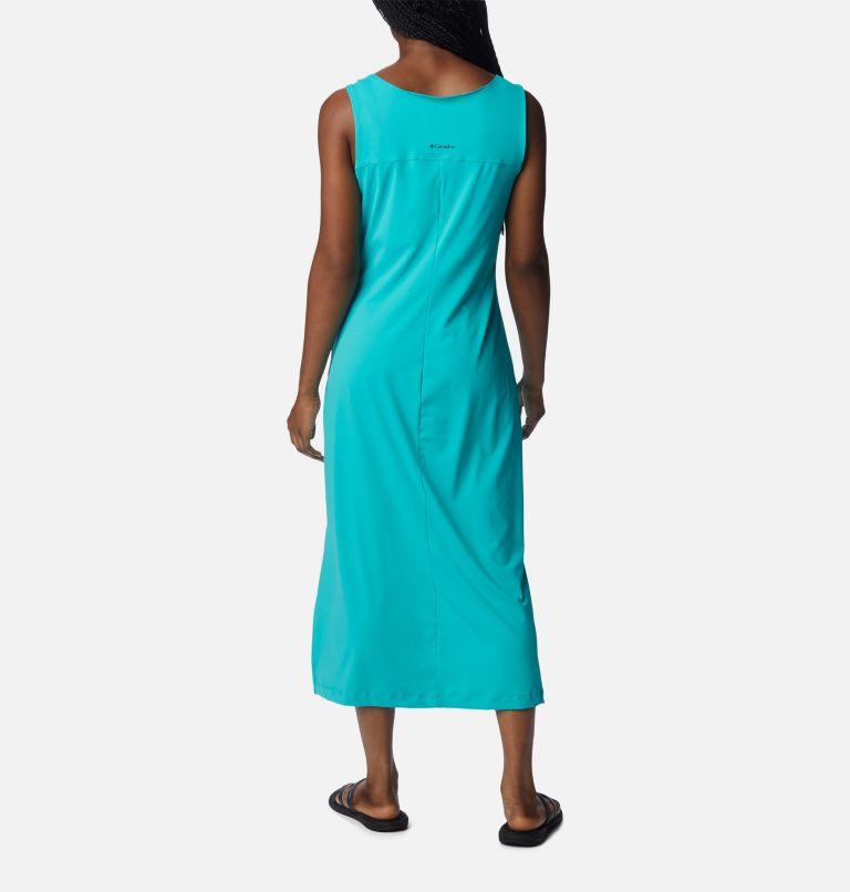 Thumbnail: Robe mi-longue Chill River Femme, Color: Bright Aqua, image 2