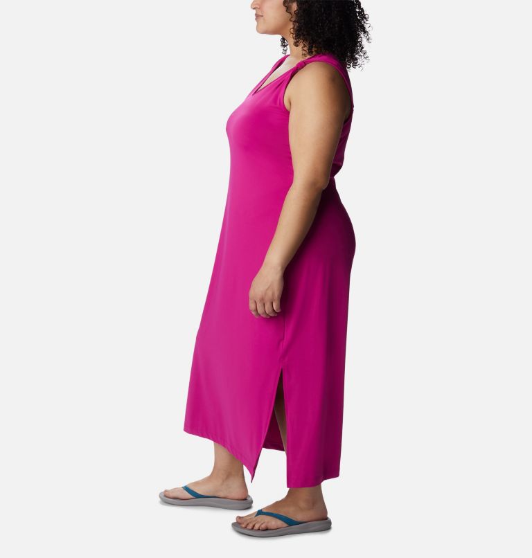 Women's Chill River Midi Dress - Plus Size, Color: Wild Fuchsia, image 3