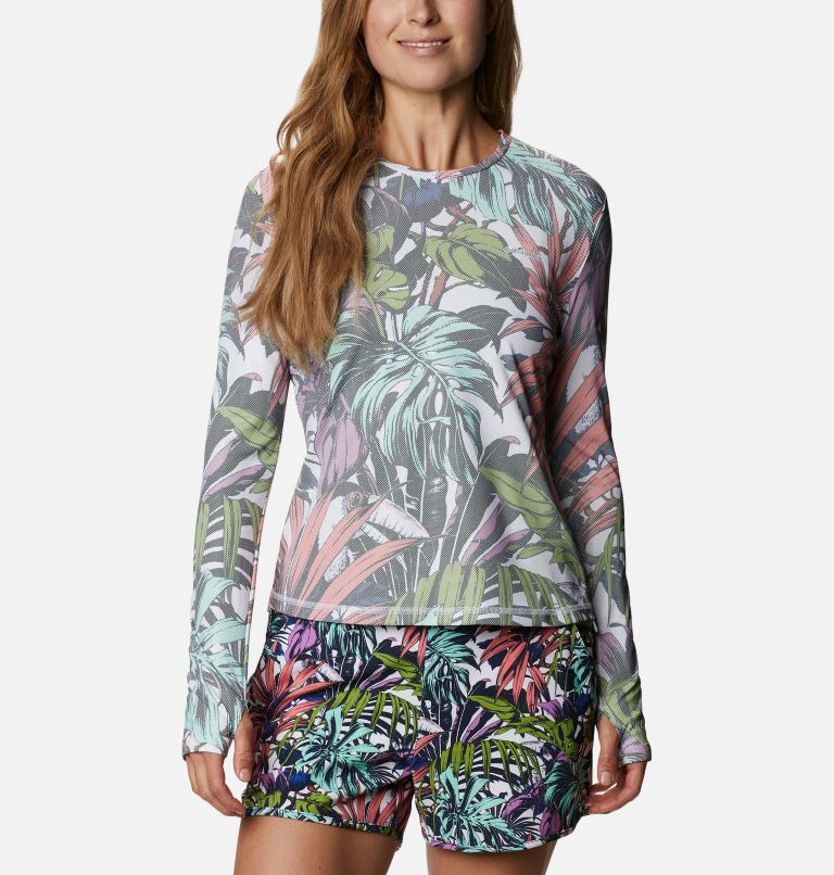 Chandail à manches longues Sun Deflector Summerdry pour femme, Color: White Toucanical Multi Print, image 1
