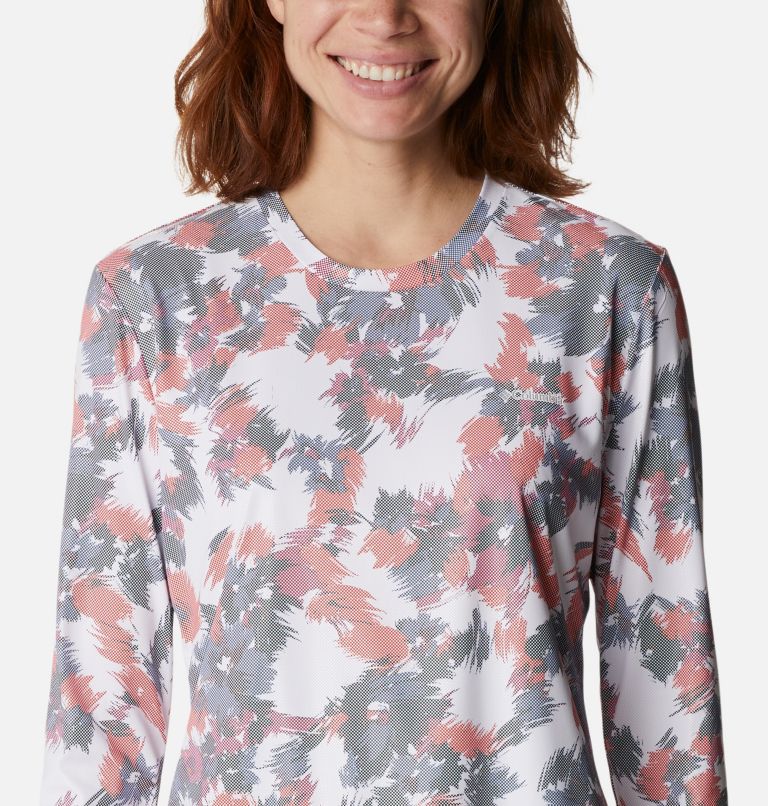 Chandail à manches longues Sun Deflector Summerdry pour femme, Color: White Typhoon Blooms, image 4