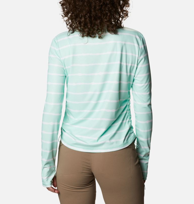 Chandail à manches longues Sun Deflector Summerdry pour femme, Color: Mint Cay Tie Dye Stripe, image 2