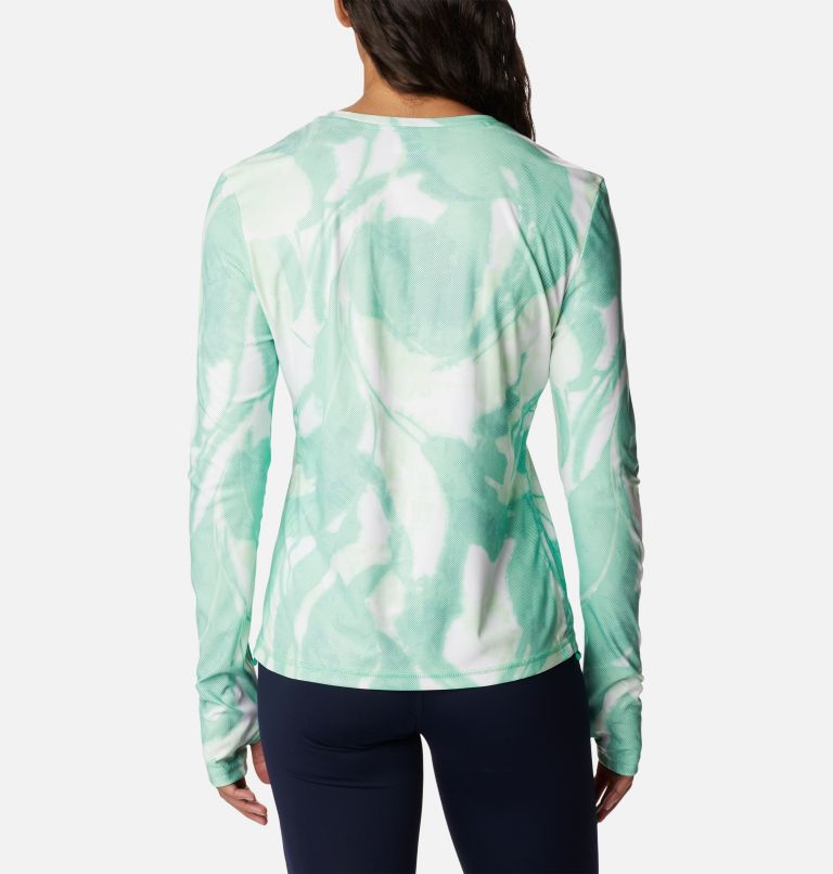 Thumbnail: Women's Sun Deflector Summerdry Long Sleeve Shirt, Color: Light Jade, Bloomdye, image 2