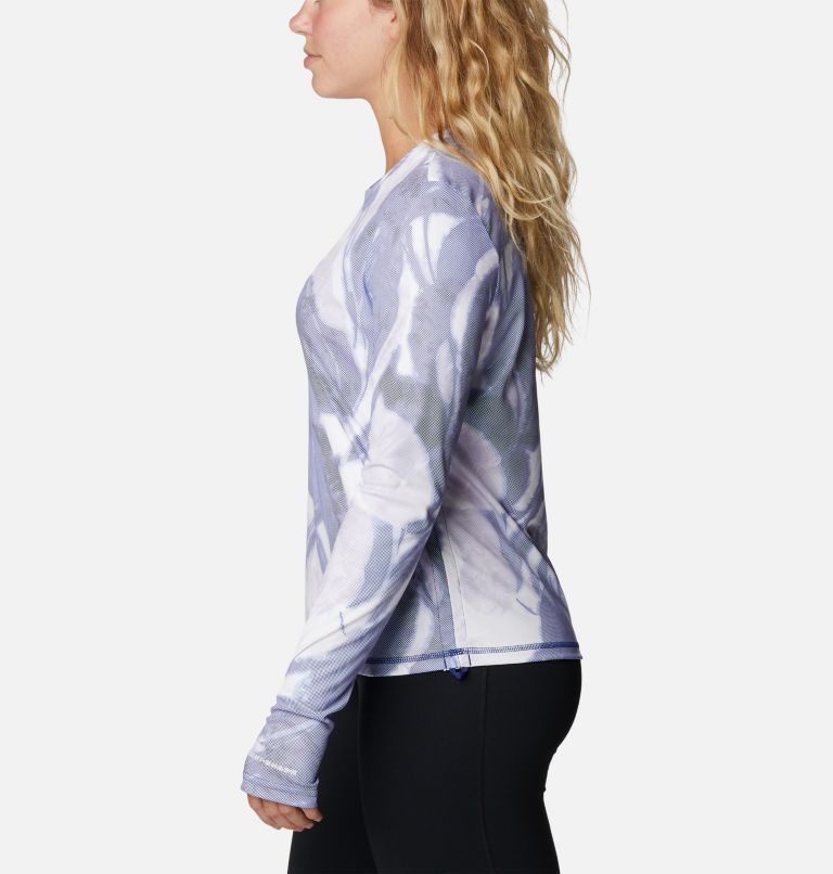 Women's Sun Deflector Summerdry Long Sleeve Tee, Color: Dark Sapphire, Bloomdye, image 3