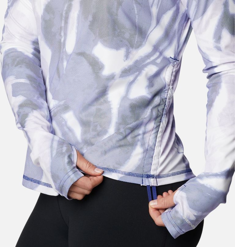 Women's Sun Deflector Summerdry Long Sleeve Tee, Color: Dark Sapphire, Bloomdye, image 6
