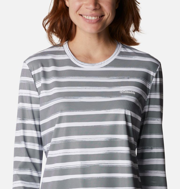 Women's Sun Deflector Summerdry Long Sleeve Shirt, Color: Nocturnal Brush Stripe, image 4