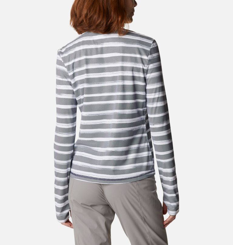 Women's Sun Deflector Summerdry Long Sleeve Shirt, Color: Nocturnal Brush Stripe, image 2