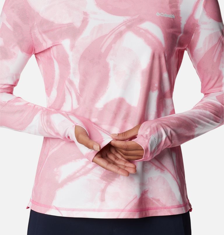 Thumbnail: Women's Sun Deflector Summerdry Long Sleeve Shirt, Color: Wild Geranium, Bloomdye, image 6