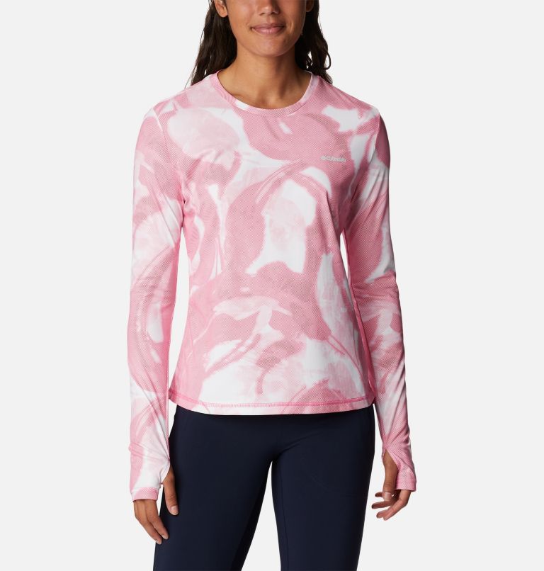 Women's Sun Deflector Summerdry Long Sleeve Shirt, Color: Wild Geranium, Bloomdye, image 1
