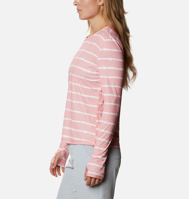 Chandail à manches longues Sun Deflector Summerdry pour femme, Color: Salmon Tie Dye Stripe, image 3