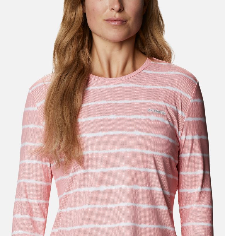 Chandail à manches longues Sun Deflector Summerdry pour femme, Color: Salmon Tie Dye Stripe, image 4