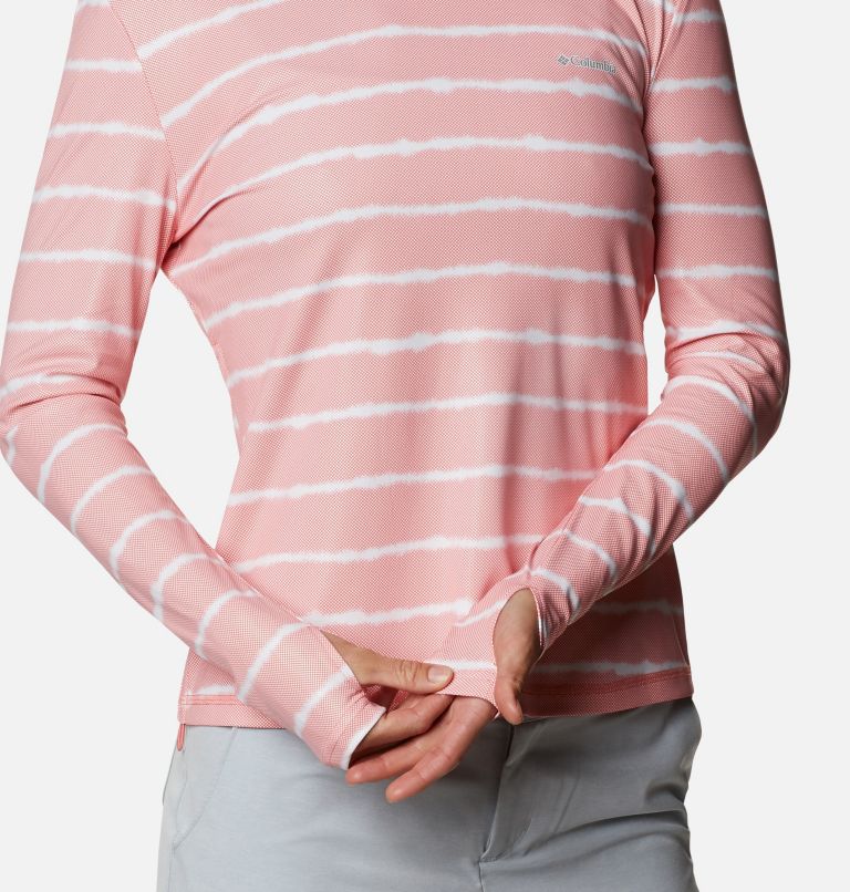 Chandail à manches longues Sun Deflector Summerdry pour femme, Color: Salmon Tie Dye Stripe, image 5