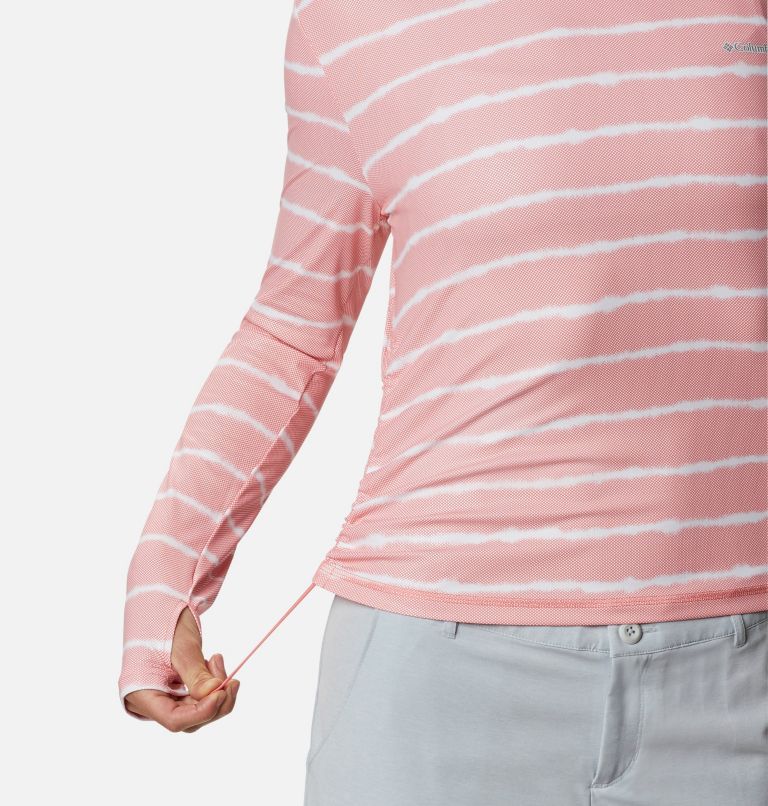 Chandail à manches longues Sun Deflector Summerdry pour femme, Color: Salmon Tie Dye Stripe, image 6