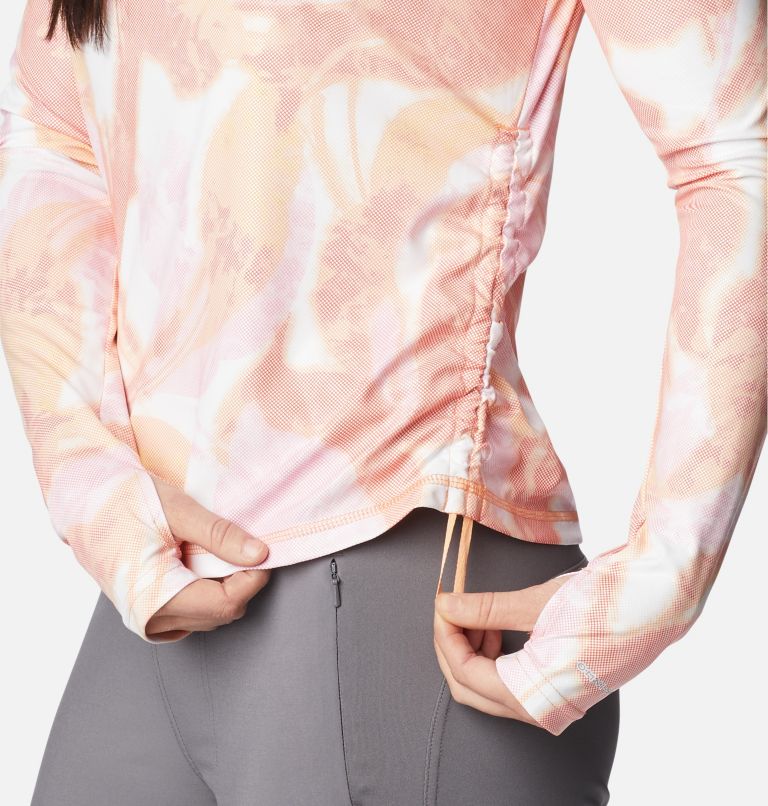 W Sun Deflector Summerdry LS Shirt, Color: Peach, Bloomdye, image 6