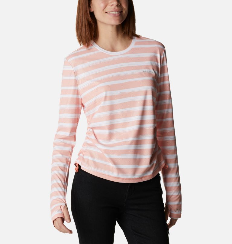 Thumbnail: Women's Sun Deflector Summerdry Long Sleeve Shirt, Color: Coral Reef Brush Stripe, image 7