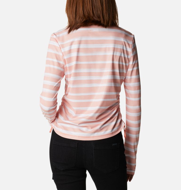 Women's Sun Deflector Summerdry Long Sleeve Shirt, Color: Coral Reef Brush Stripe, image 2