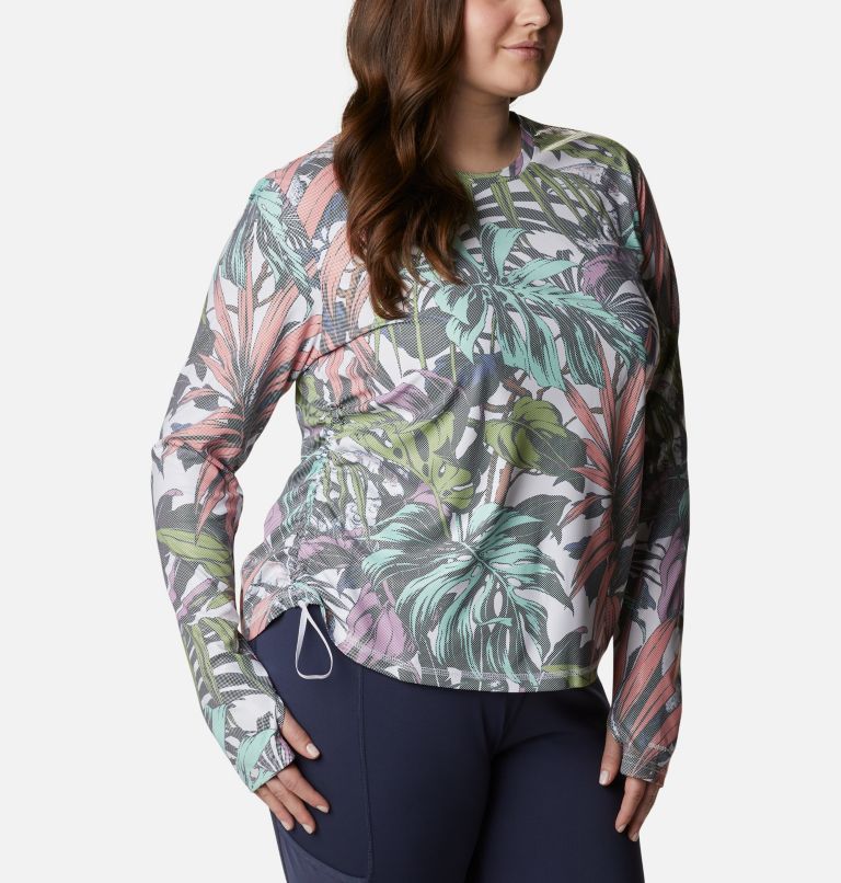 Chandail à manches longues Sun Deflector Summerdry pour femme - Grandes tailles, Color: White Toucanical Multi Print, image 6